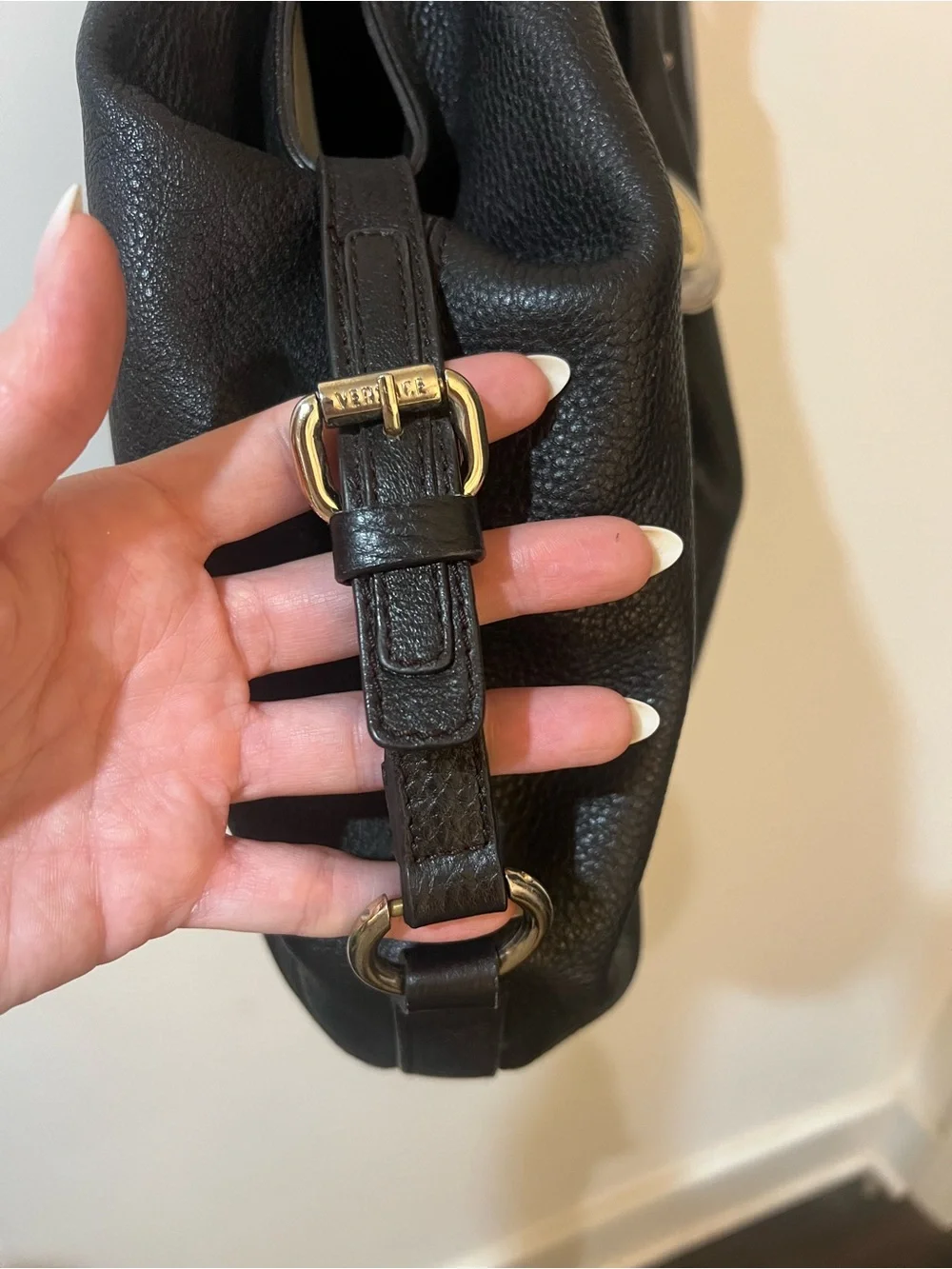Versace Corniche Medusa Black Leather Hobo Bag